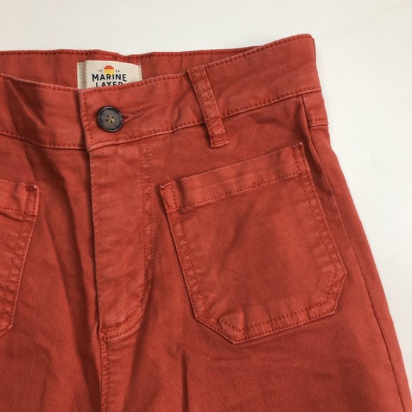 NWT MARINE LAYER Baked Apple Wide Leg BRIDGET High Rise Cropped/Ankle Jeans - Picture 5 of 10